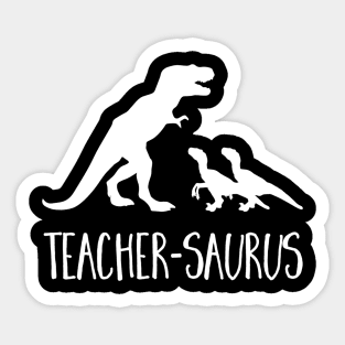Teachersaurus Funny Trex  Raptor Animal School Sticker